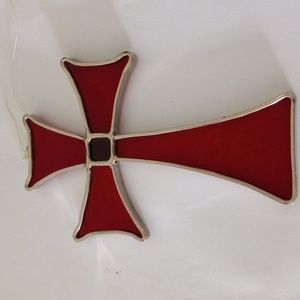 Glass Cross Wall Hanging or Ornament